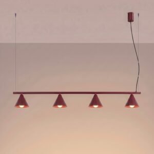 Chandelier Nox 4L Burgundy Uncategorized Great Lighting UK Ltd