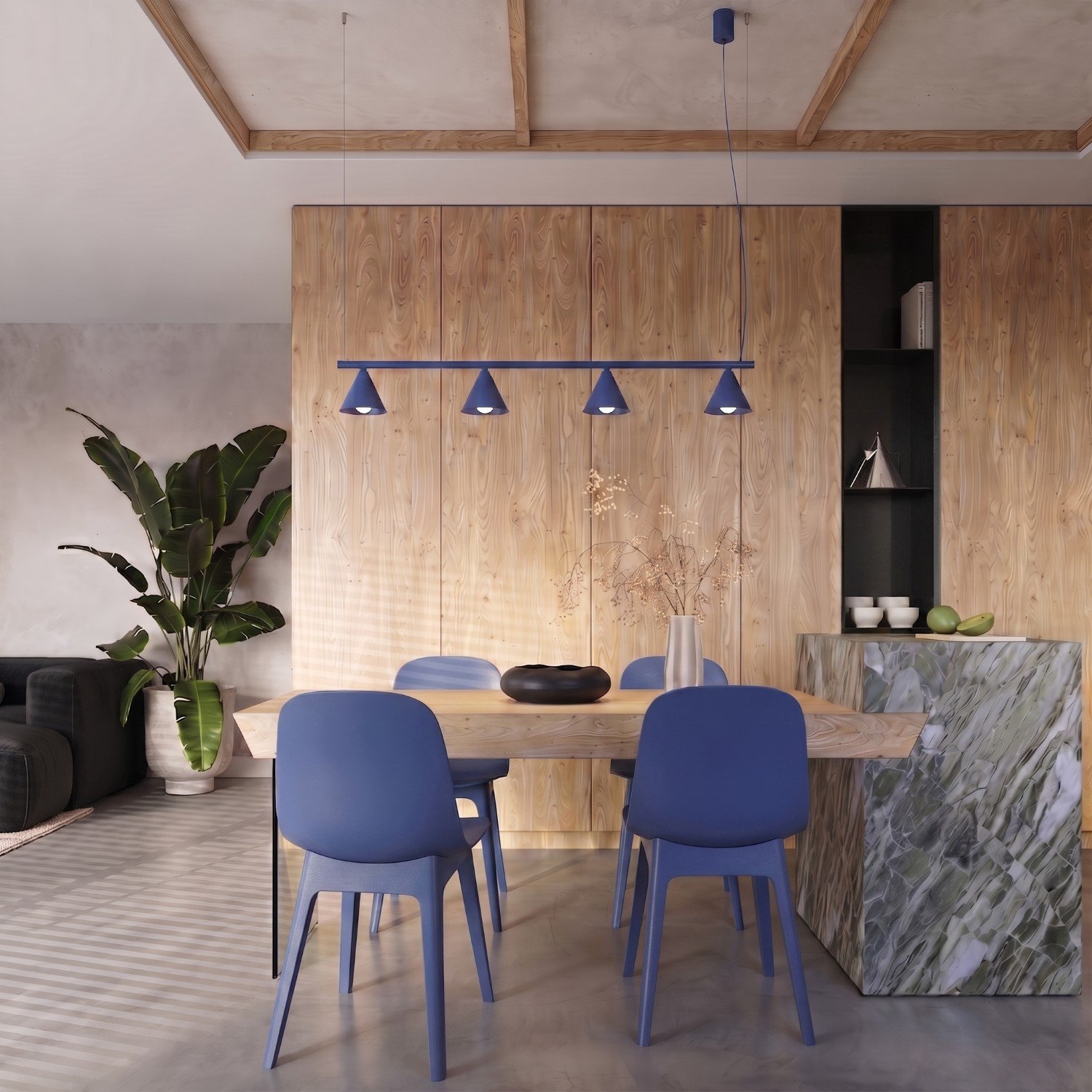 Chandelier Nox 4L Ultramarine Uncategorized Great Lighting UK Ltd
