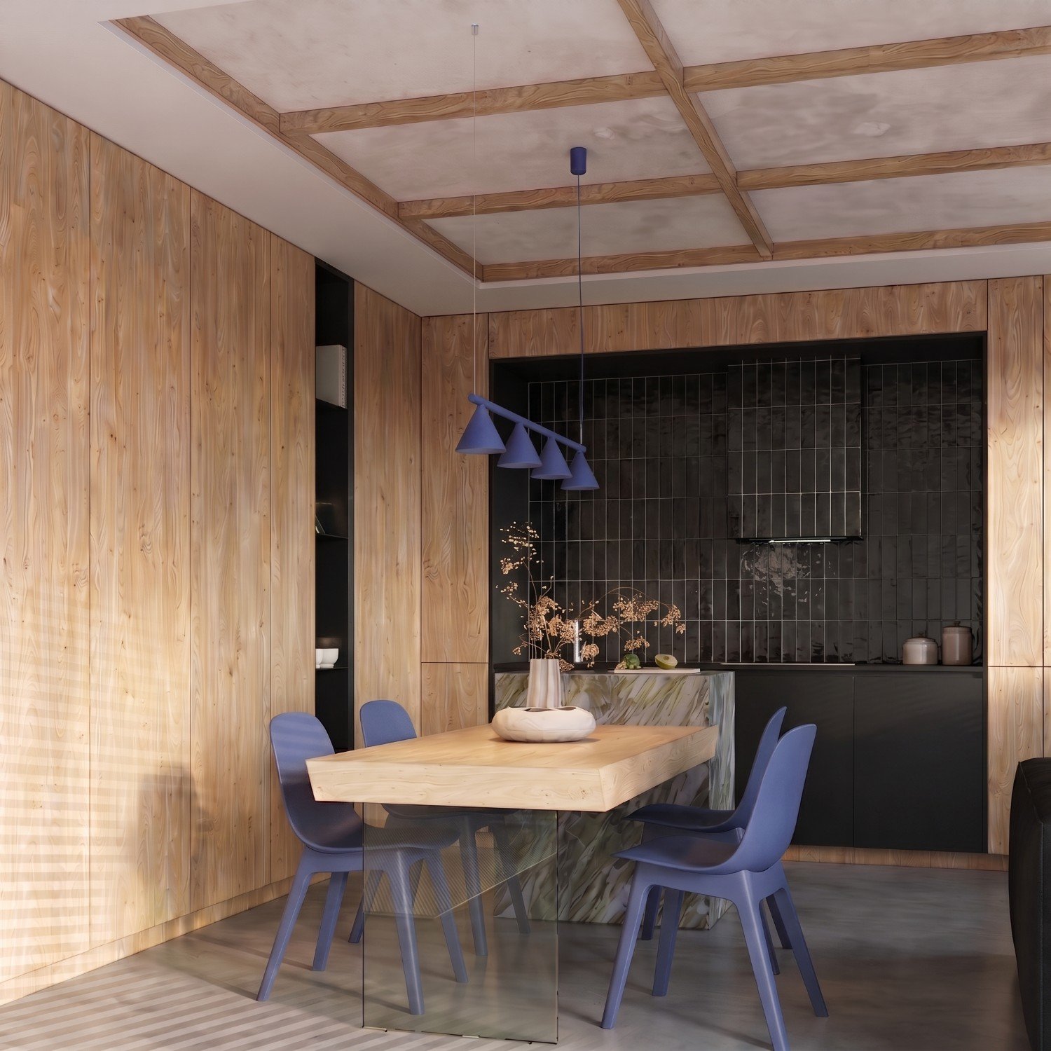 Chandelier Nox 4L Ultramarine Uncategorized Great Lighting UK Ltd