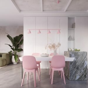 Chandelier Nox 4L Pink Uncategorized Great Lighting UK Ltd