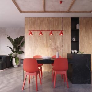 Chandelier Nox 4L Red Uncategorized Great Lighting UK Ltd
