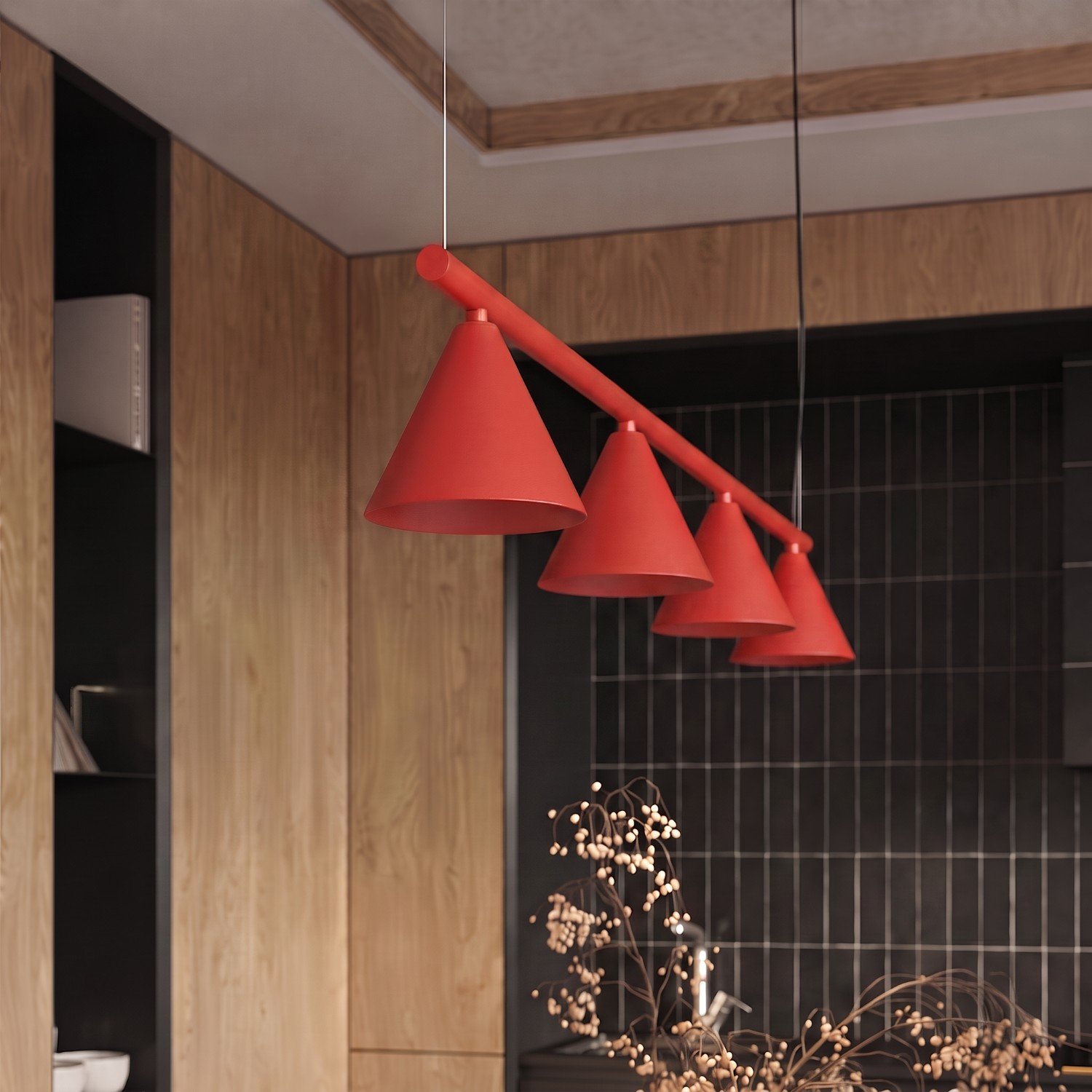 Chandelier Nox 4L Red Uncategorized Great Lighting UK Ltd