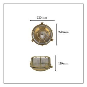 Grand Capstan Solid Brass Bulkhead Light Uncategorized Great Lighting UK Ltd