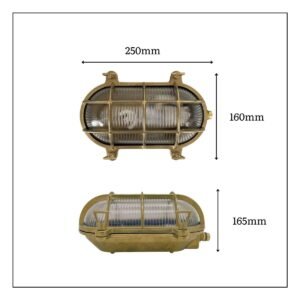 Horatio Solid Brass Bulkhead Light Uncategorized Great Lighting UK Ltd