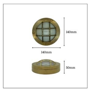 Marina Guard Solid Brass Circular Bulkhead Light Uncategorized Great Lighting UK Ltd