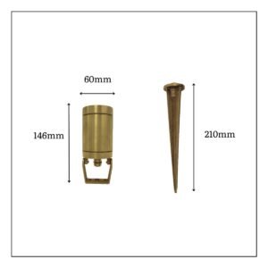 Marlinspike Spot Light Brass Outdoor Lights Great Lighting UK Ltd