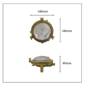Mini Compass Solid Brass Bulkhead Light Uncategorized Great Lighting UK Ltd