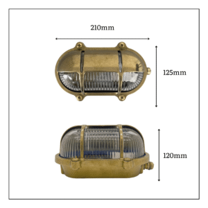 Palaemon North Solid Brass Bulkhead Light Uncategorized Great Lighting UK Ltd