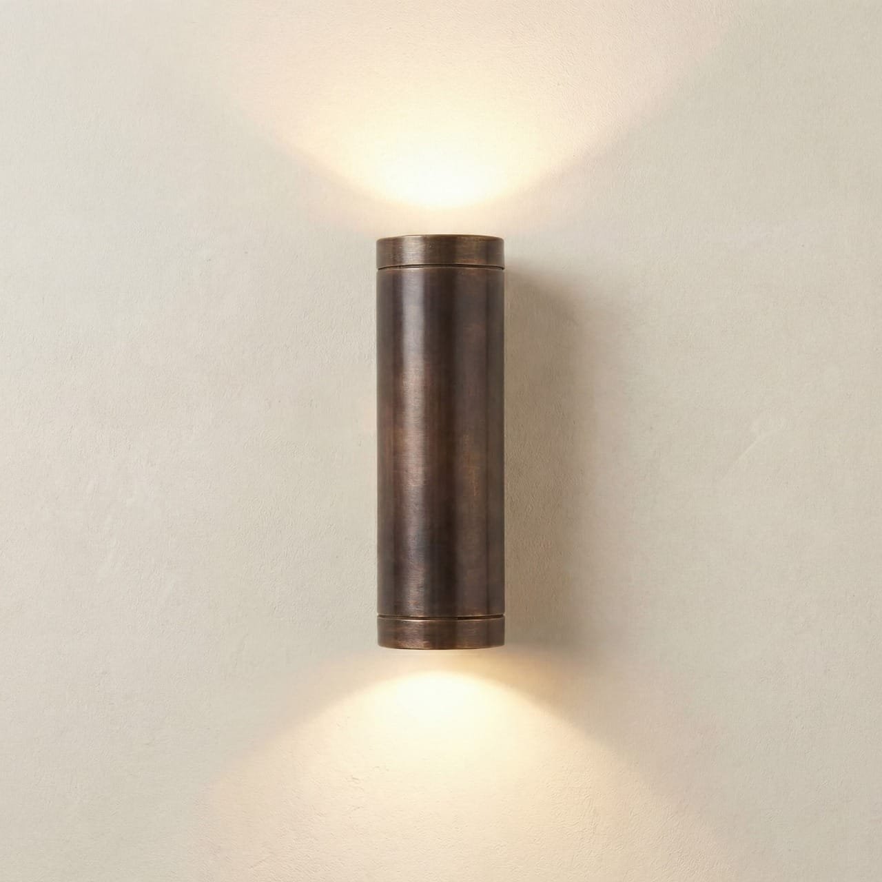 Pharos Solid Brass Up & Down Wall Light Garden Lighting Great Lighting UK Ltd