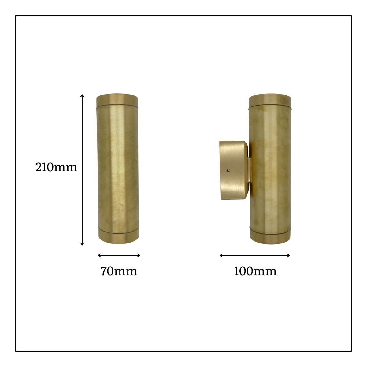 Pharos Solid Brass Up & Down Wall Light Garden Lighting Great Lighting UK Ltd