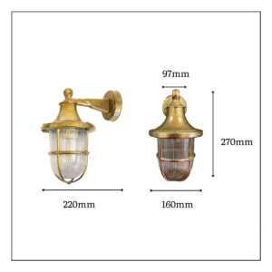 Tiller Solid Brass Wall Lantern Uncategorized Great Lighting UK Ltd