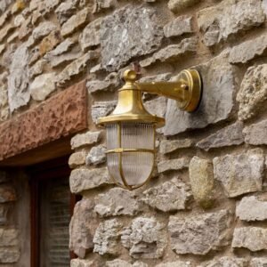 Tiller Solid Brass Wall Lantern Uncategorized Great Lighting UK Ltd