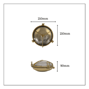 Trident Solid Brass Bulkhead Light Uncategorized Great Lighting UK Ltd