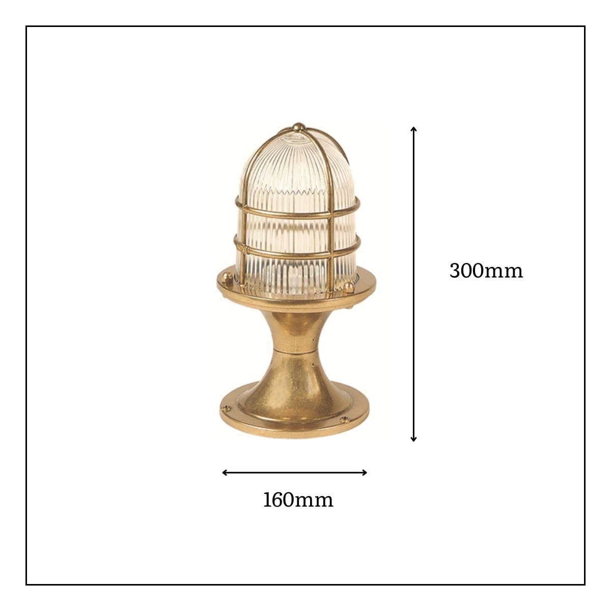 Wellington Grand Solid Brass Post Lantern Brass Outdoor Lights Great Lighting UK Ltd