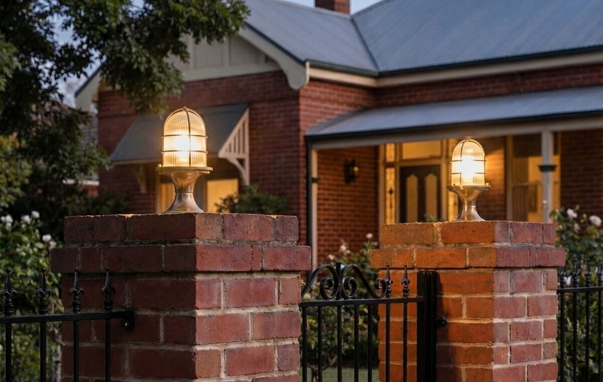 Wellington Grand Solid Brass Post Lantern Brass Outdoor Lights Great Lighting UK Ltd